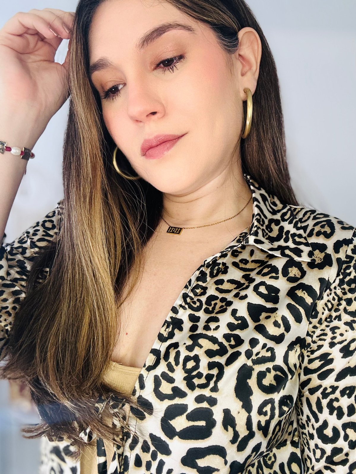 Leopard Satin Top