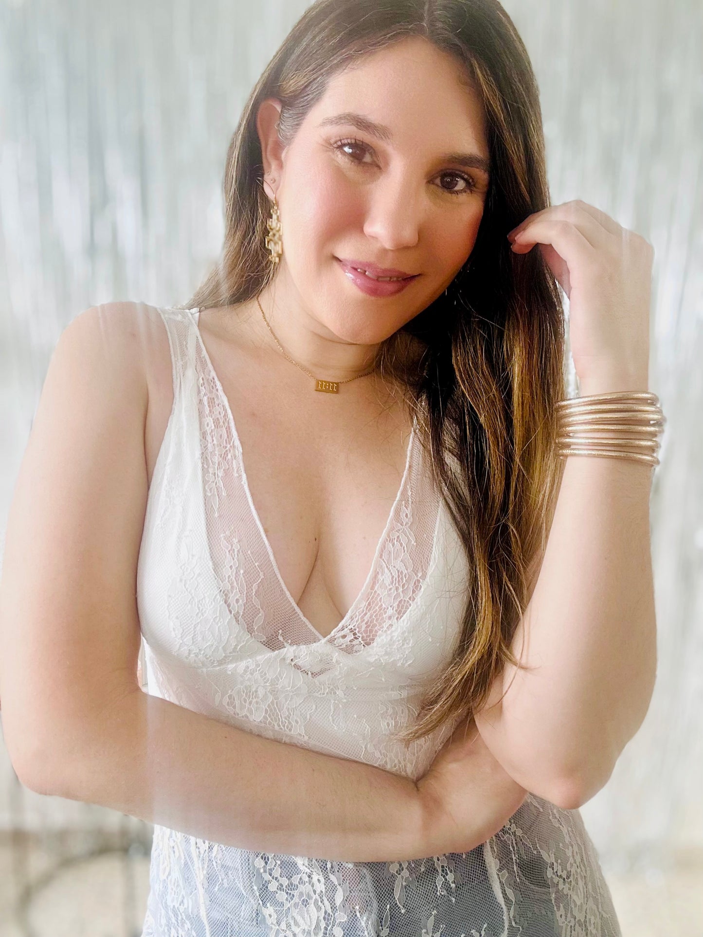 Dreamy Lace Dress & Bodysuit Set