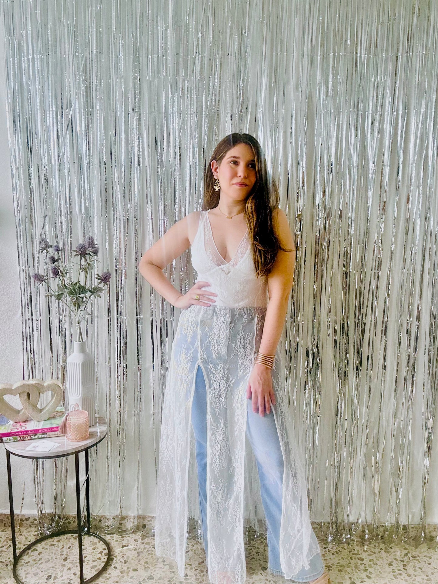 Dreamy Lace Dress & Bodysuit Set