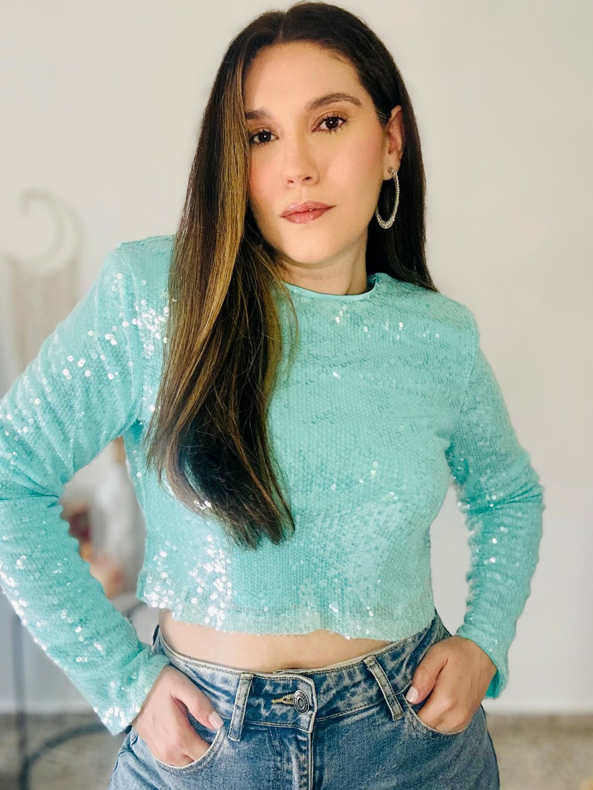 sequins long sleeve