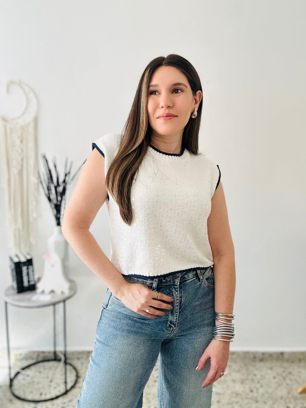 sequin top
