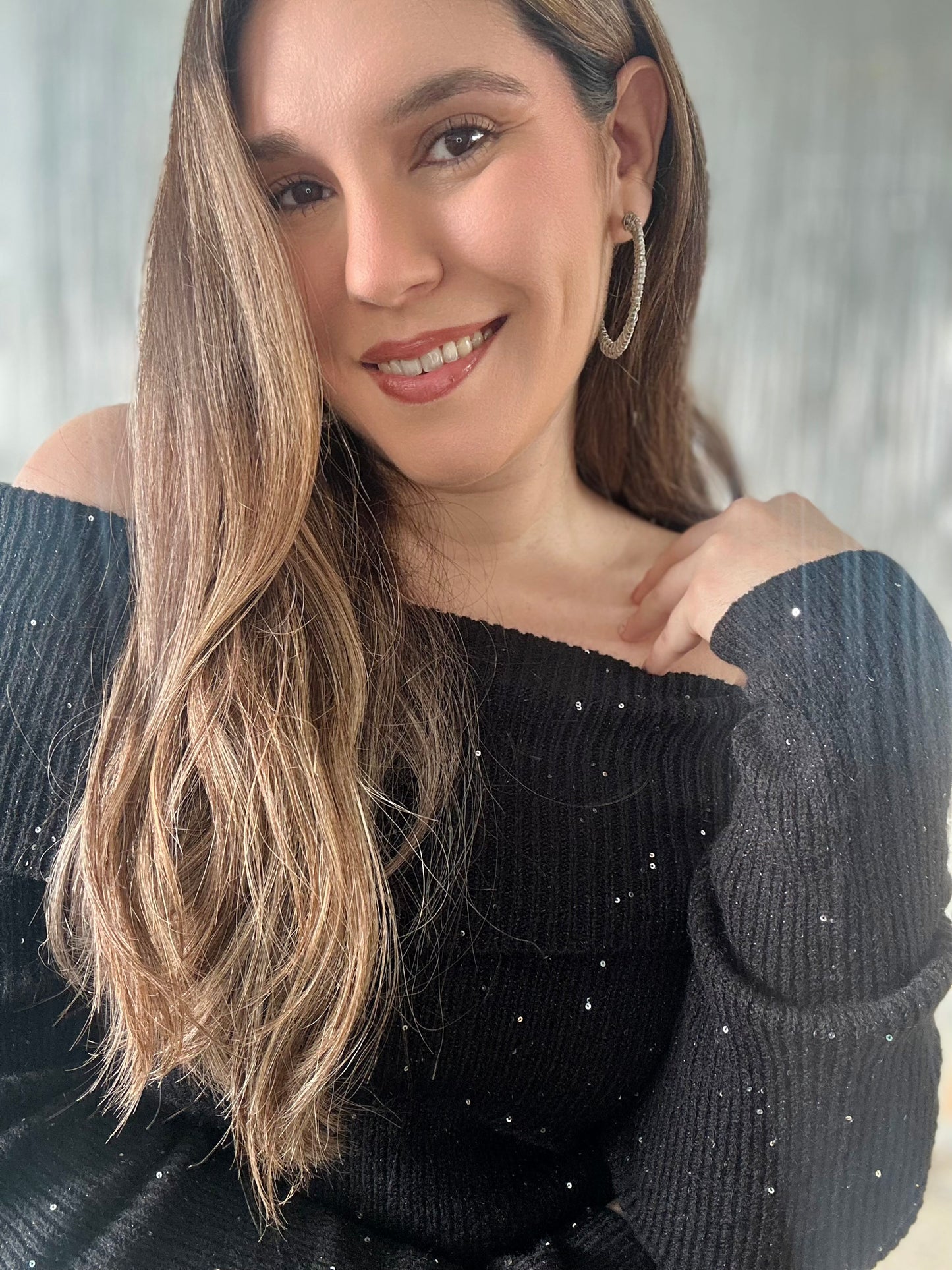 Black Shimmer Sweater