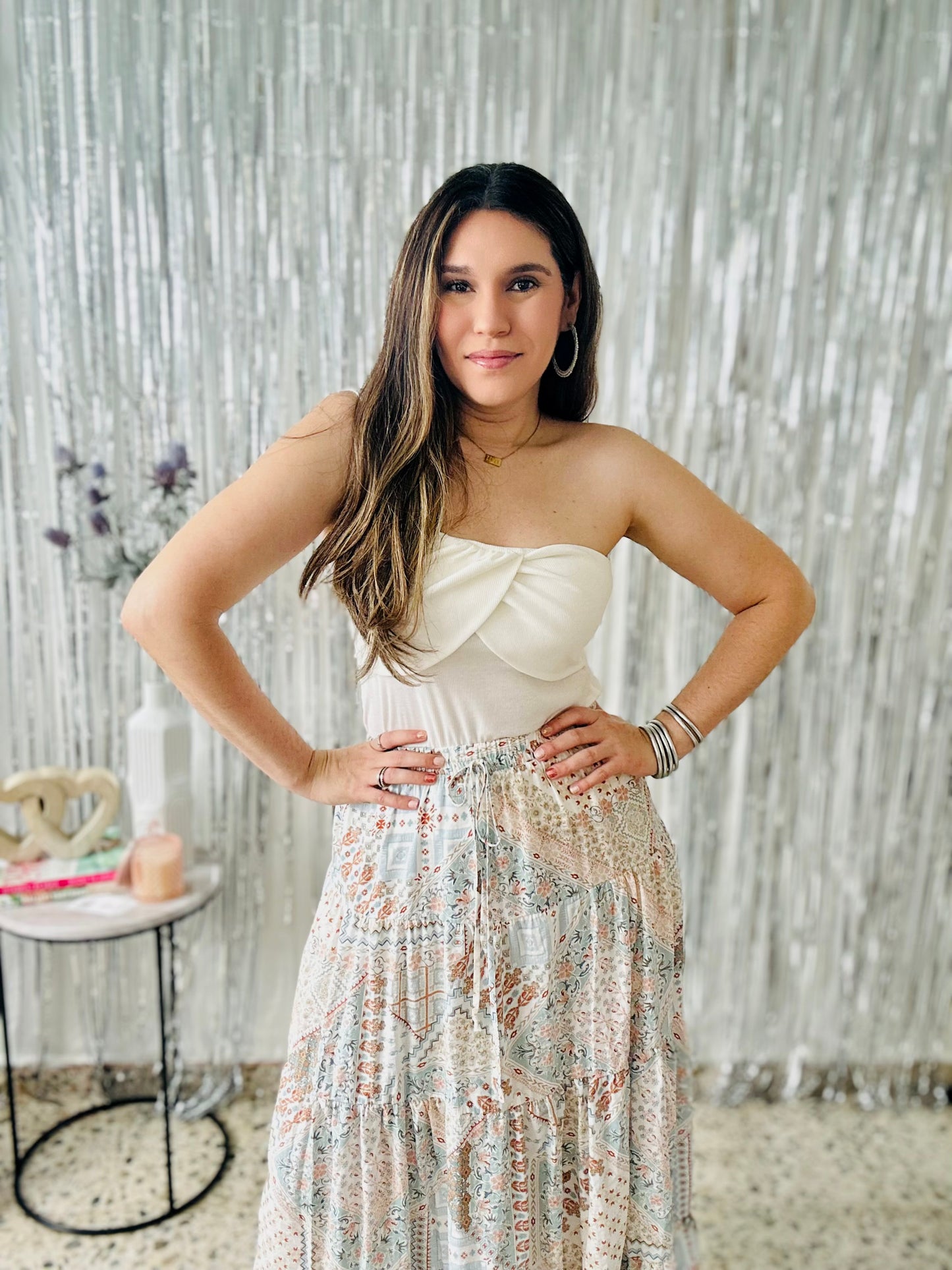 Boho Patchwork Maxi Skirt
