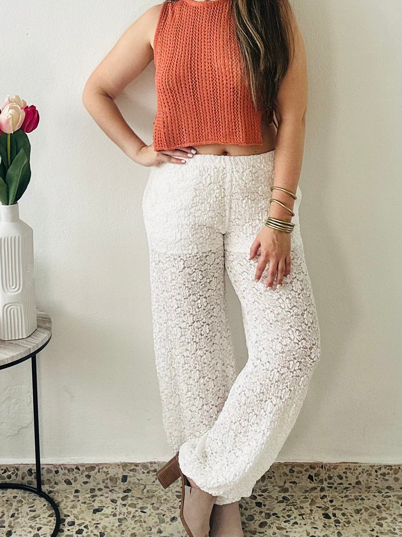 Floral Lace Joggers
