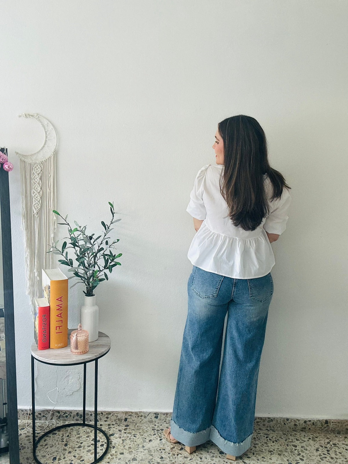 cuffed denim