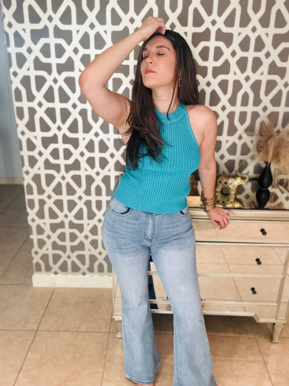 Teal Chic Top