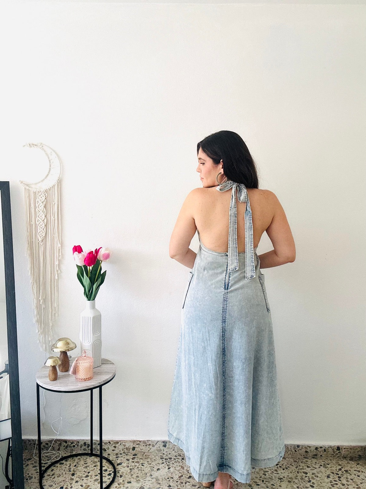 denim maxi dress