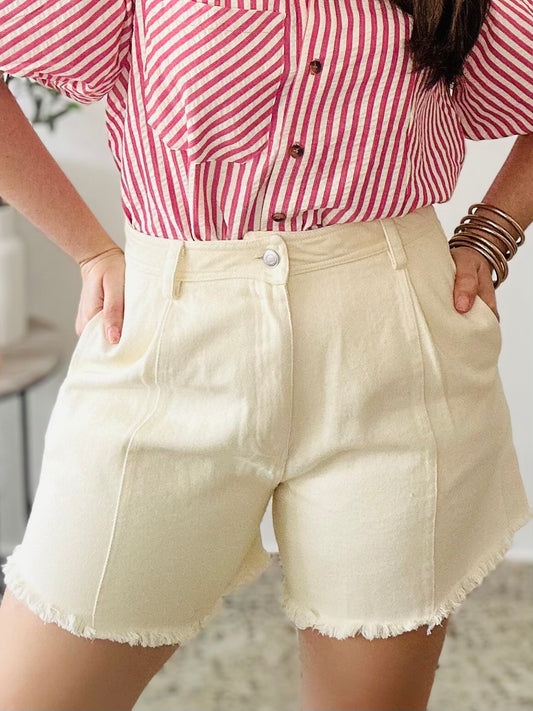 Cream Sunset Shorts