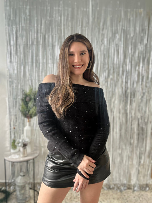 Black Shimmer Sweater