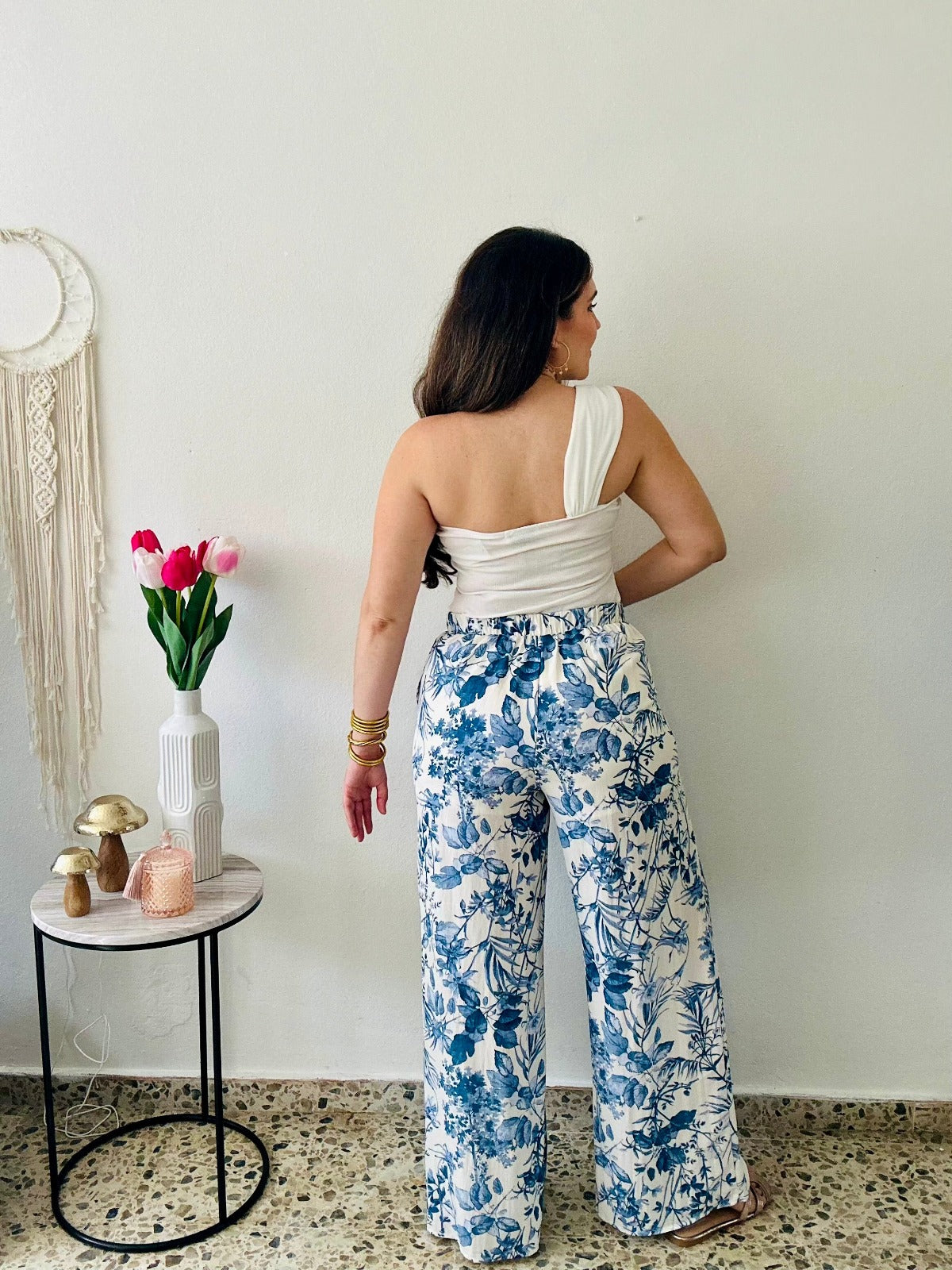 Blooming Floral Linen Pants