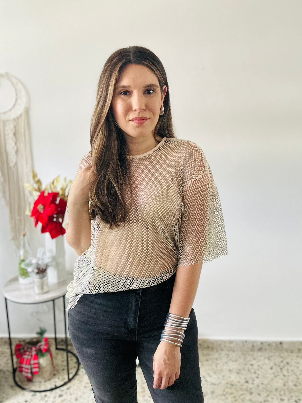 Sparkle Sheer Top