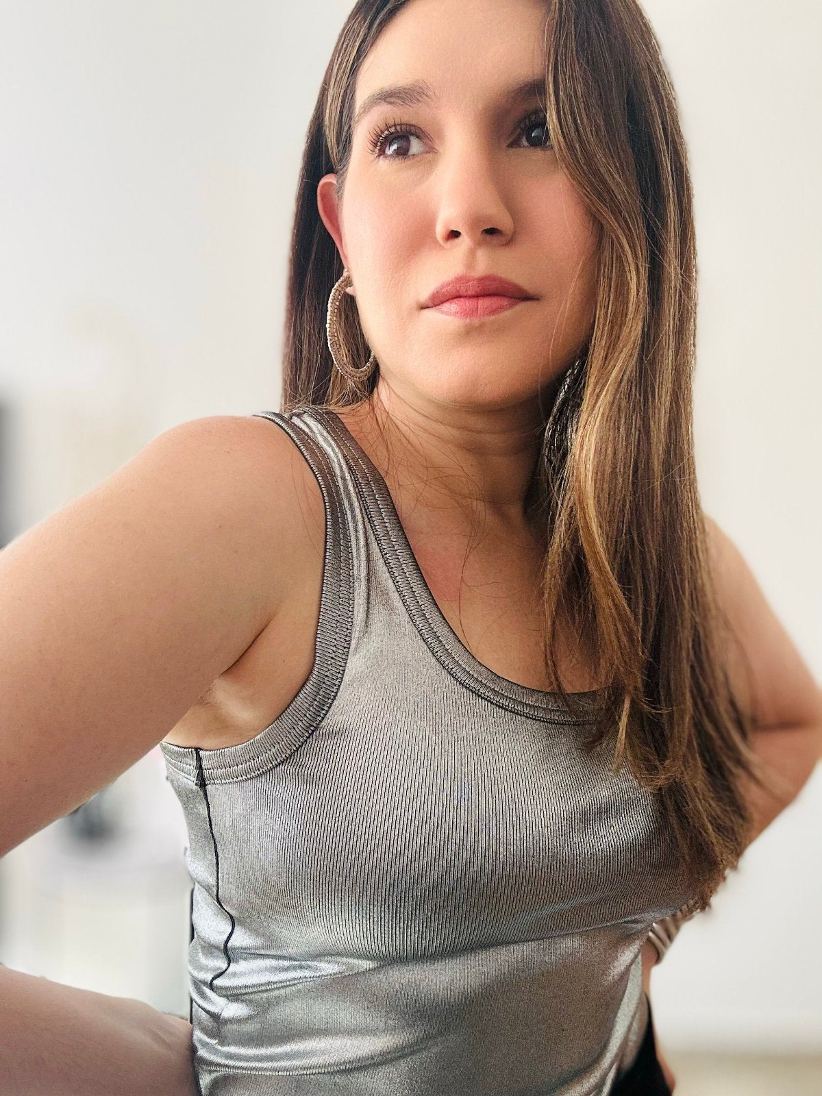 metallic top