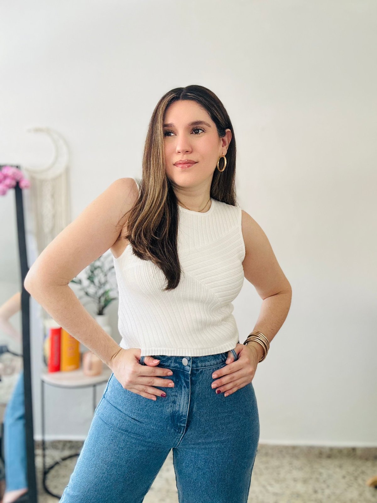 ivory knit top