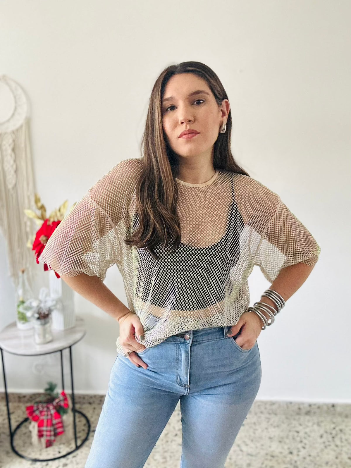 Sparkle Sheer Top